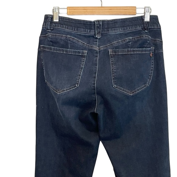 Democracy "Ab"solution Dark Indigo Vintage Denim Ankle Skimmer Jeans Size 12 - Picture 6 of 16